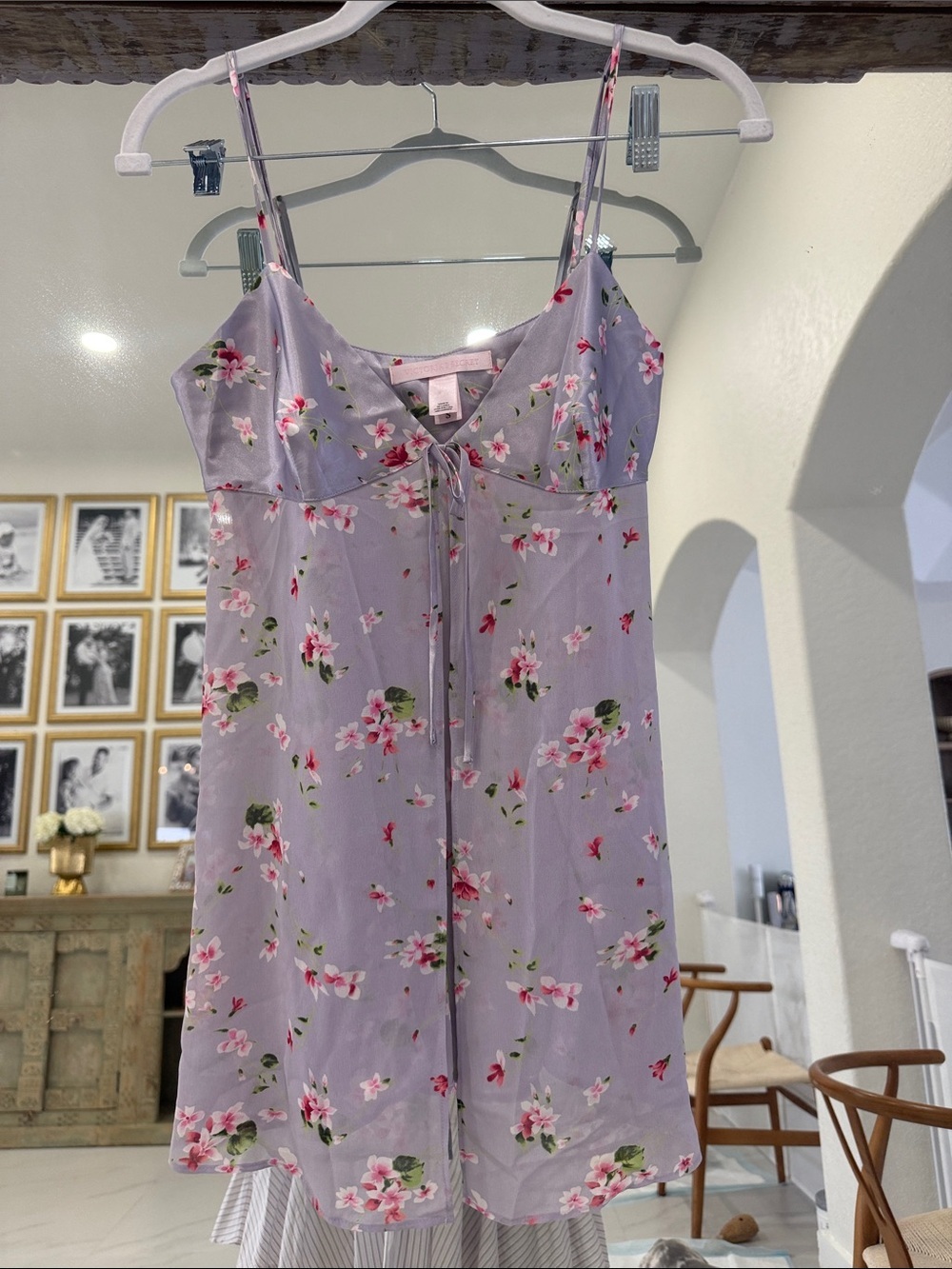 Victoria's Secret Vintage Lavender Floral Spaghetti-Strap Slip